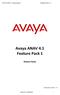 Avaya ANAV 4.1 Feature Pack 1