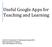 Useful Google Apps for Teaching and Learning