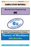 SAMPLE STUDY MATERIAL. Mechanical Engineering. Postal Correspondence Course. Theory of Machines. GATE, IES & PSUs