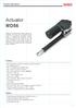 Actuator MD56. Product Data Sheet   Feature. Option