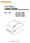 User's Manual Label Printer. Rev SLP-T400 / T400E SLP-T403 / T403E SLP-D400 / D400E SLP-D403 / D403E.