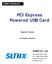 PCI Express Powered USB Card