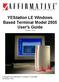 YEStation LE Windows Based Terminal Model 2505 User's Guide Version 1.00.b
