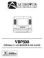 VBP500 PORTABLE 5 LCD MONITOR & DVD PLAYER