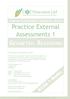 Practice External Assessments 1