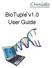 The Future of Scientific Software. BioTuple v1.0 User Guide