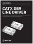 USER MANUAL ME890A-R2 CATX DB9 LINE DRIVER 24/7 TECHNICAL SUPPORT AT OR VISIT BLACKBOX.COM RJ45 RJ45 5 VDC DB9-RS232