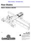 Rear Blades RB3672, RB3684 & RB P Parts Manual. Copyright 2013 Printed 04/18/13