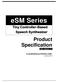 esm Series Product Specification Tiny Controller-Based Speech Synthesizer DOC. VERSION 1.1