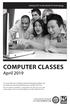 COMPUTER CLASSES April 2019