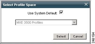 Chapter 9 Profile Spaces Figure 9-31 Selecting a Profile Space Creating a Profile Space Procedure