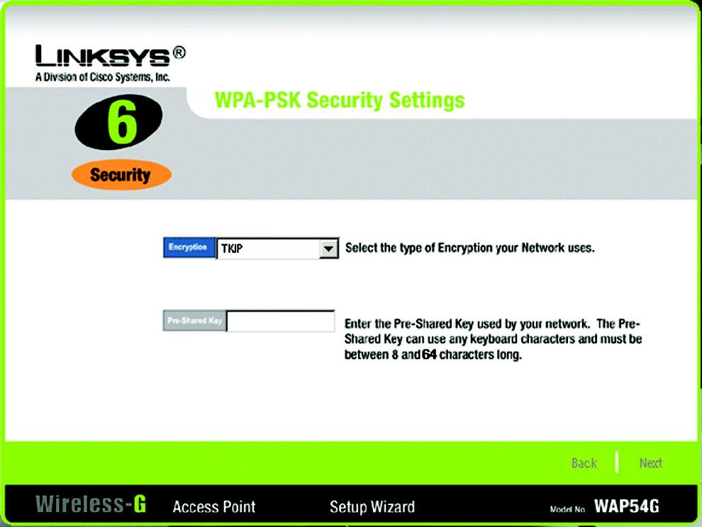 WEP. From this screen, you can set the level of encryption you desire for your network, along with selecting Passphrases and/or encryption keys.