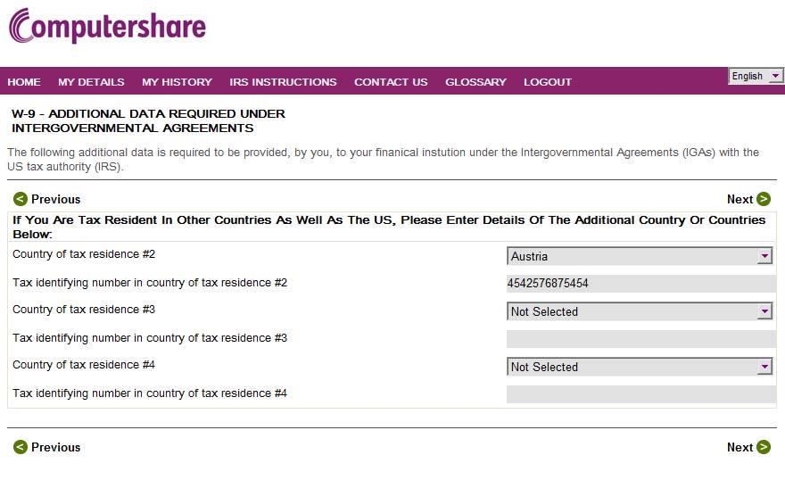 If you have entered your TIN you should ensure the drop-down box beneath reads Tin Supplied Use the tick box at the bottom of the page to confirm that