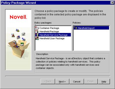 2.5.2 Setting Up a Handheld Import Policy 1 In ConsoleOne, right-click the Handheld Service Package object that is created during Section 2.5.1, Creating the Handheld Service Package, on page 65, then click Properties.