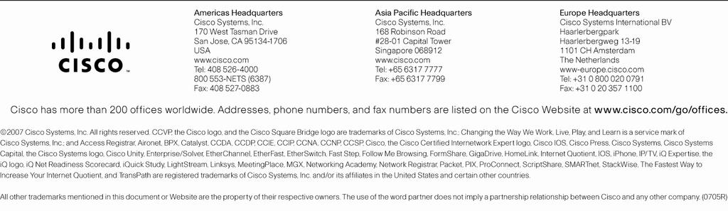 http://www.cisco.com/go/tradein/. The Cisco TMP application requires all users to have a Cisco.com user ID. For More Information For more information about the 7921G, visit http://www.cisco.com/en/us/products/ps7071/index.