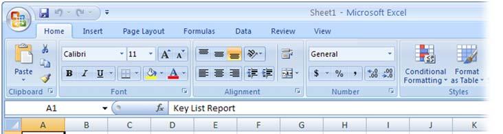 4. Microso Excel will open with the data in spreadsheet format. 5. Name the spreadsheet Users.xlsx (or Users.