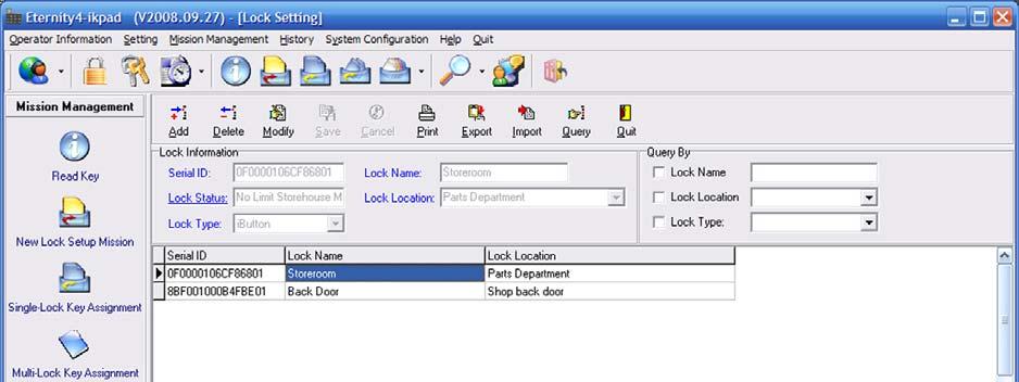 1. Click here to see a list of users authorized to operate this lock. 2. Click here to export the data to a spreadsheet. bo om of the screen. (See screenshot above.) 2.