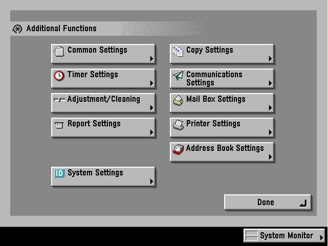 7. Press [Domain Name] enter the domain name press [OK]. 8. Press [OK]. 9. Press [Done] repeatedly until the Basic Features screen appears. 10. Restart the machine.