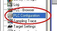 8) Double click now on the PLC Configuration item of the