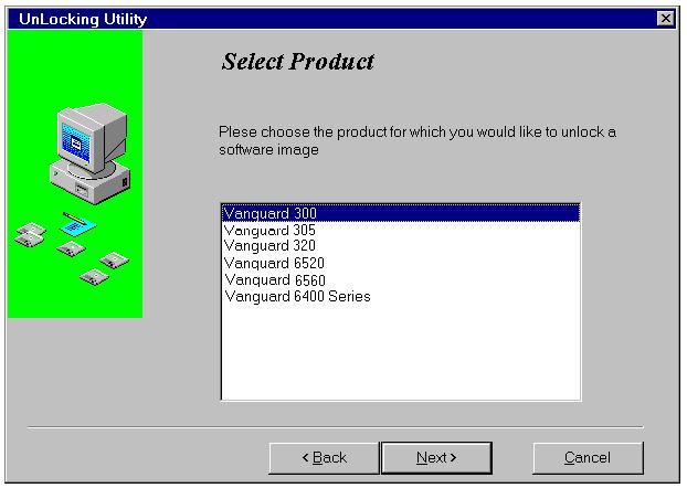 Unlocking Software Images 3) Click I Agree to accept the license agreement, and to continue the installation procedure. The Select Product dialog box (Figure 24) appears.