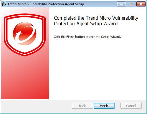 Trend Micro Vulnerability Protection Installation Guide 6. Click Install to start installing Vulnerability Protection Agent. The installation process begins. 7.