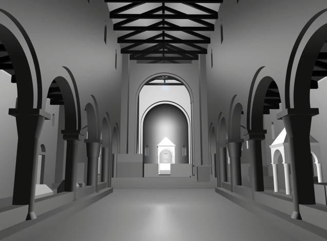 interior of the Basilica, an high resolution 3D model was achieved using the integration between LiDAR data, photogrammetric data and topographic data.