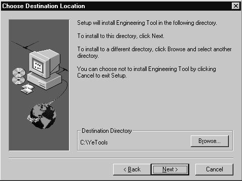 2.5 Selecting Installation Destination Select the installation destination directory. C: YeTools is the CP-717 default directory.