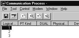 4. Selecting the logical port calls up the following Logical Port Setting window. Select the relevant communications interface in Port Kind and go to the relevant setting process.