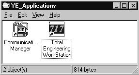 1. Turn ON the power supply to start up Windows 95. 2. Double-click the program folder YE_Applications icon.