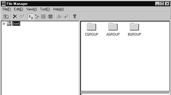 Manager. 4. The File Manager window that is the main window of the CP-717 appears.