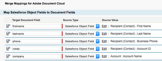 Merge Mappings Generate Documents with Salesforce Data (Key Feature) esign services Merge Mappings give you the ability to merge field data from Salesforce into your documents fields before sending