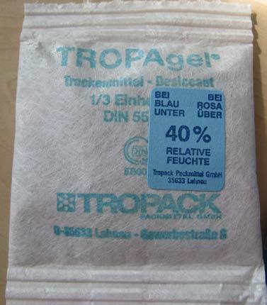 Chapter 2 Product Storage Figure 9 Desiccant 2 In case repacking at FSEU is required, Desiccant 2