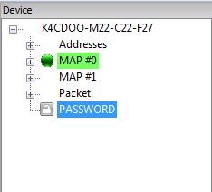 Device Manager Contents When a Device File is loaded the available contents will be displayed in the Device Manager. These represent the data that are configurable or readable from the ECU.