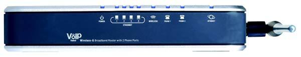 The Front Panel The Router s LEDs, which inform you about network activities, are located on the front panel. Figure 3-2: Front Panel POWER ETHERNET 1-4 WIRELESS PHONE 1-2 INTERNET Blue/Red.