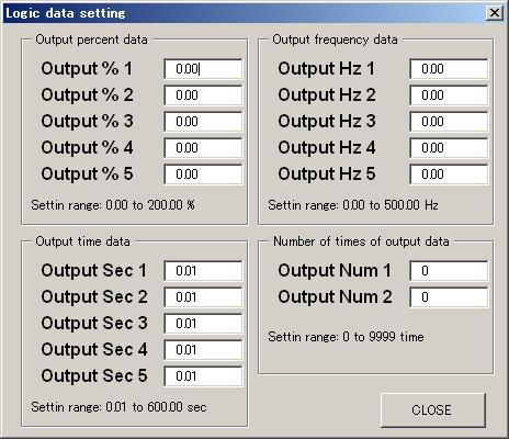 4-7 My function-s data menu Logic data setting window of Fig. 2.4-8 is shown by clicking [My function-s function setting].