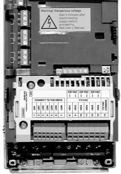 115/230 VAC Digital Input Module OHDI-01 5 Installing the Module Delivery Check The option package contains: OHDI-01 module Two mounting screws This manual Mounting WARNING!
