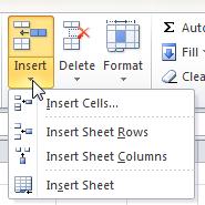 INSERTING AND DELETING ROWS, COLUMNS AND CELLS During your work with a spreadsheet, you may need to insert or delete rows and columns or add/remove a cell within the worksheet.