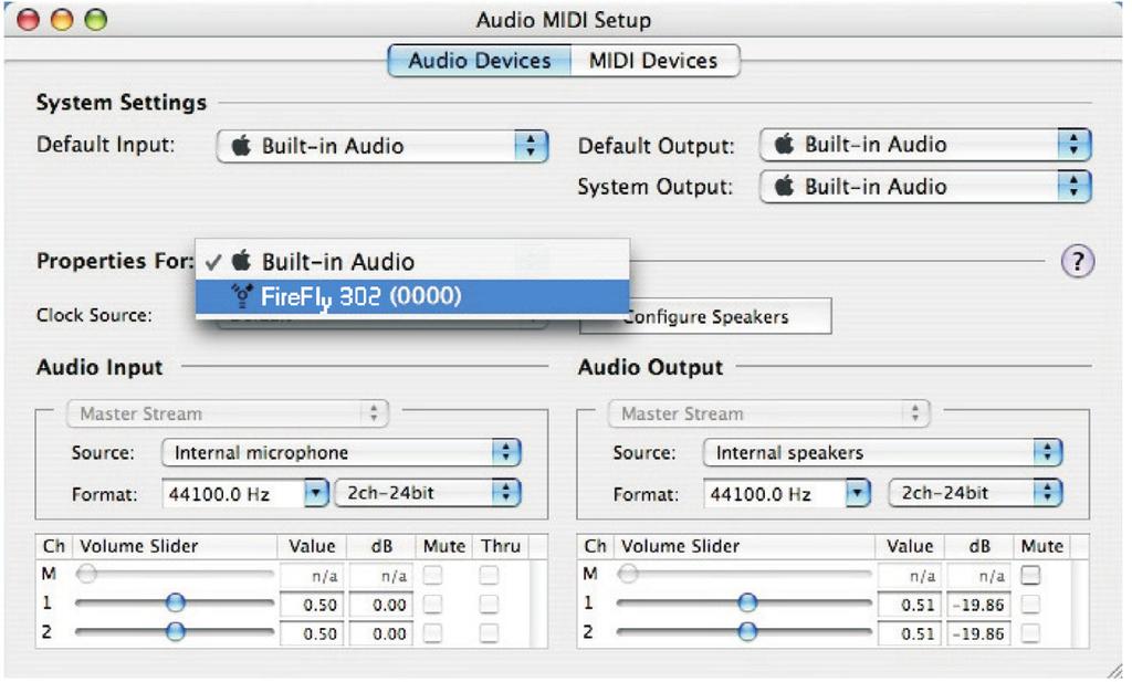 To ensure your Plus is working, enter the Utilities folder and double-click the Audio MIDI Setup icon. Enter the Audio Device s section.