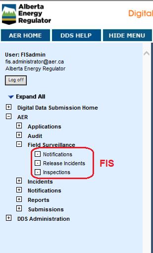 8. Within the Surveillance Menu item, there could potentially be three components of FIS that a user may access.