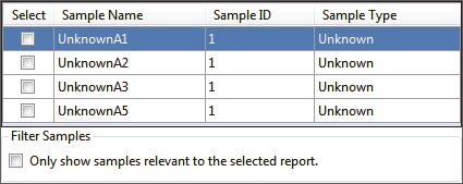 To select a report 1. Select the Generate Only option. 2. Open the Select a Report list to display the available reports.