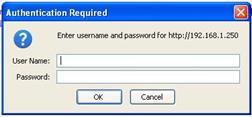 2. Login To configure the WAP-W3G through a Web Browser, in the address bar of the browser type the IP address of the WAP-W3G (default 192.168.1.250) and press Enter.