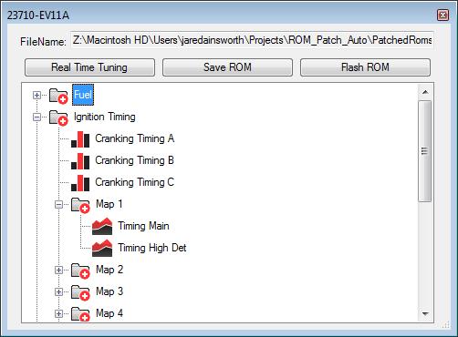 To edit a file/tune, click Open under the File menu and browse to the base ROM you would like to modify.