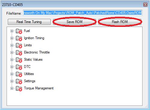 Once real time tuning is active, the ROM editor will keep whatever map you have selected for RTT in sync with the RAM on the ECU. Keep in mind that these changes are only semi permanent.