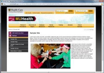 Health web page.