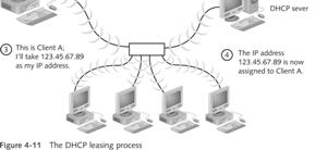 DHCP Leasing Process Lease Agreement between DHCP server and client on how long the client will borrow a DHCP-assigned IP address 52 Terminating a DHCP Lease A DHCP lease may expire based on the