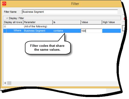 Additional Filter Criteria for Codes Additional Filter Criteria for Codes P6 Professional 15.