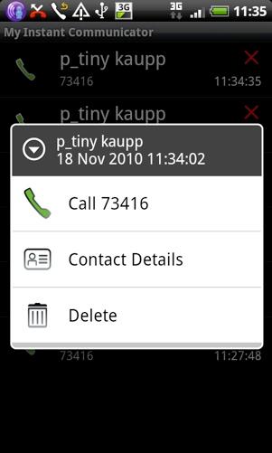 CALL LOG CALL A CONTACT FROM THE CALL LOG DELETE AN ENTRY FROM THE CALL LOG This icon displays the call log: callback requests, missed calls, incoming calls and outgoing calls.