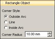 3 In the [Rectangle Object] panel on the [Active] tab ( ) set the