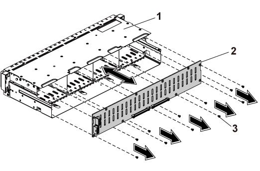 expander configuration to the hard drive cage. 9 Remove the backplane for expander configuration from the hard drive cage. Figure 101.
