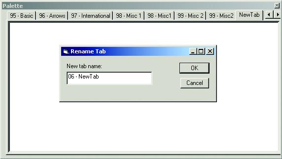 1MRS756117 MicroSCADA Pro SYS 600 9.2 Fig. 3.10.3.-1 Adding new tab to palette A040063 Another way to add tabs is to create new subdirectories under the palette directory.